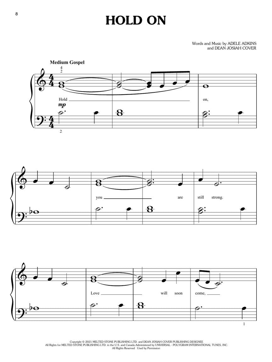 Best Of Adele For Big Note Piano 2Nd Edition