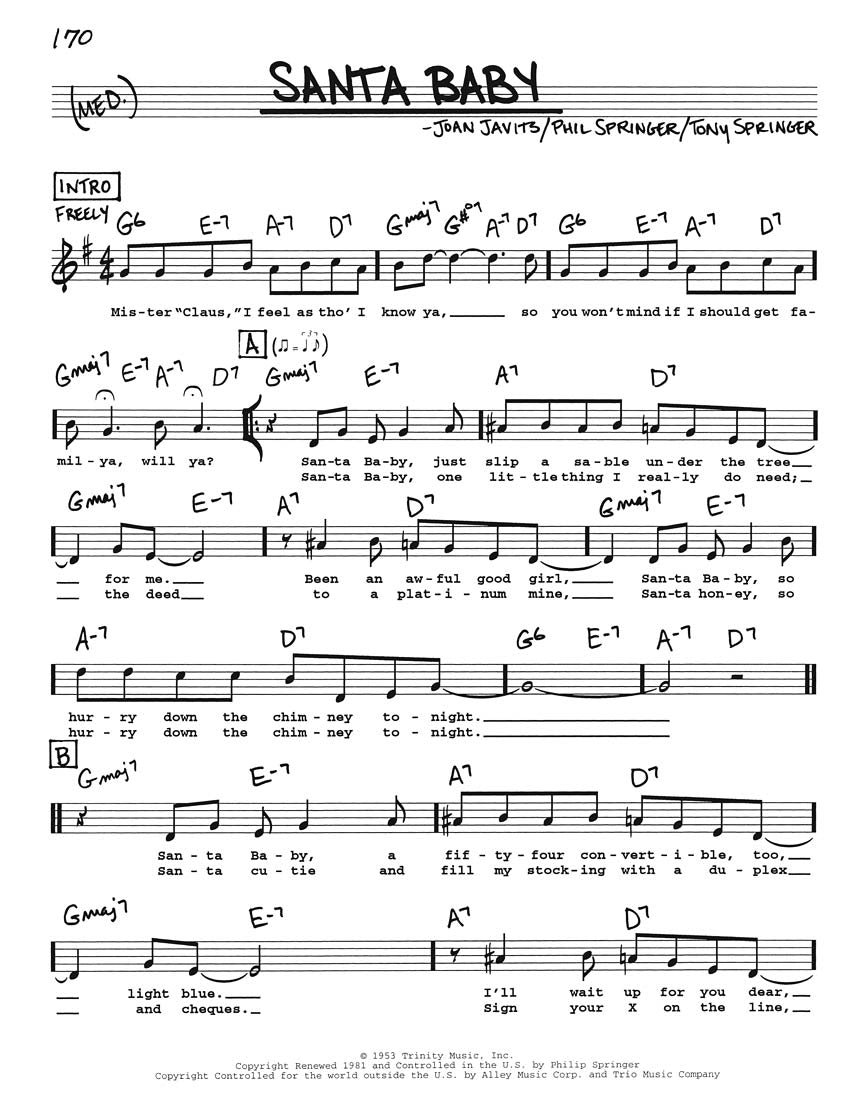 The Real Christmas Book For C Instruments (Second Edition) 150 Songs
