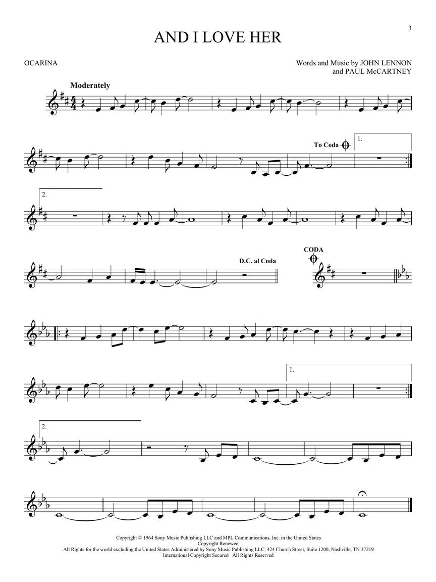 The Beatles For Ocarina Book