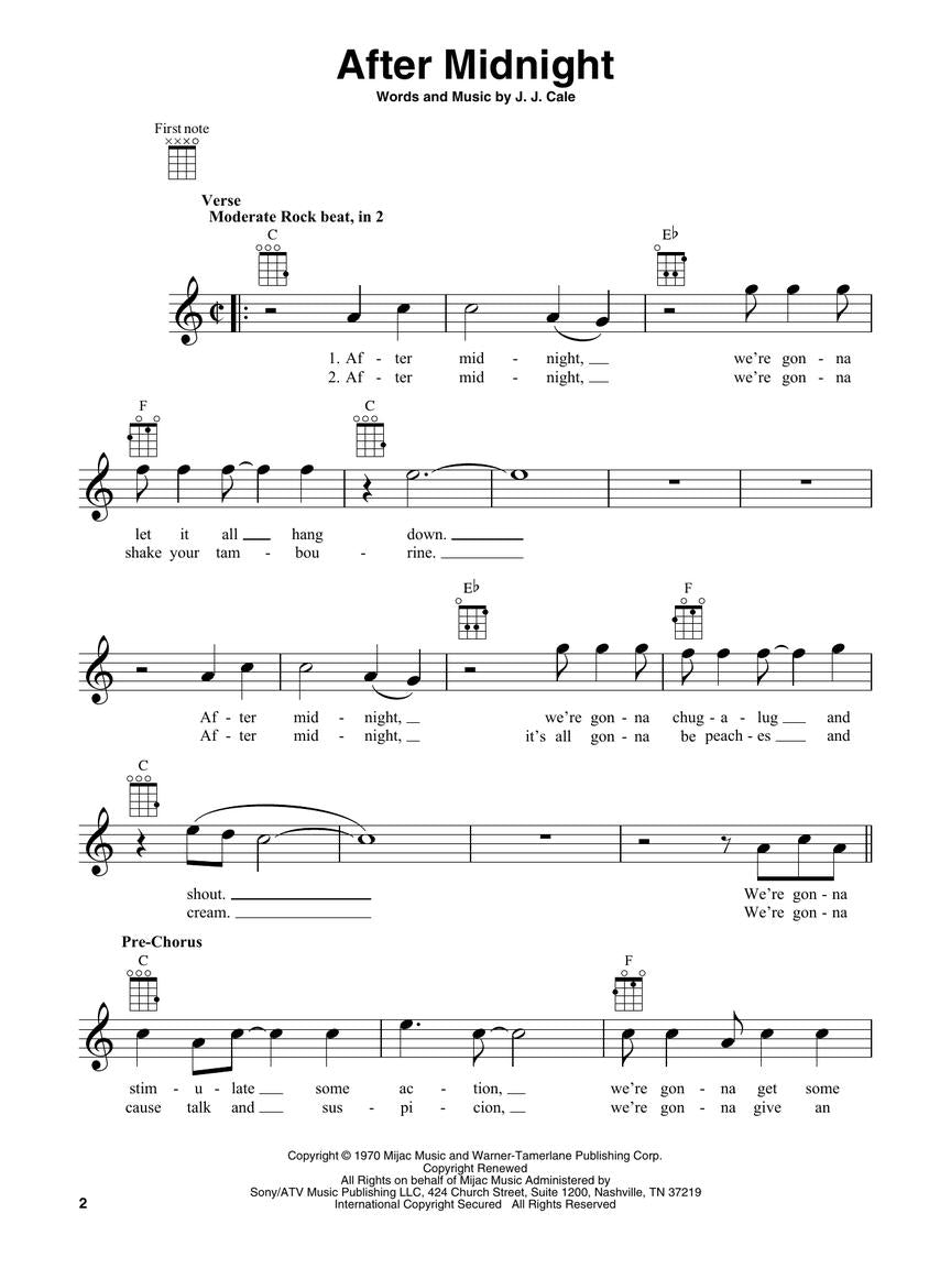 Eric Clapton For Ukulele Book (18 Songs)