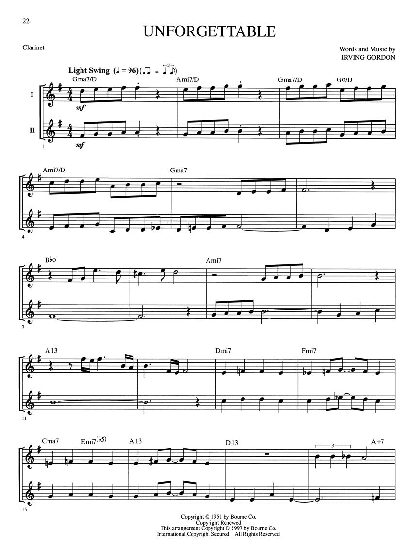 Great Jazz Duets - Clarinet Book