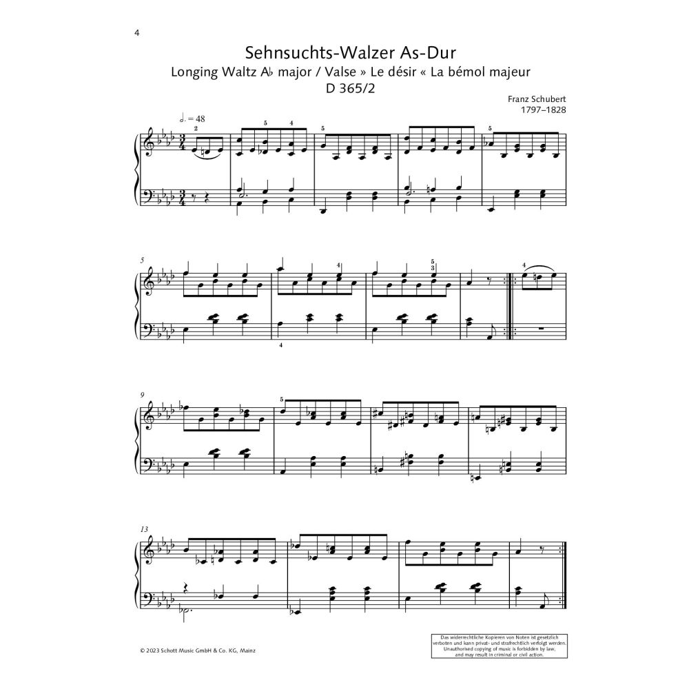 Best Of Schubert - 30 Famous Pieces For Piano Book