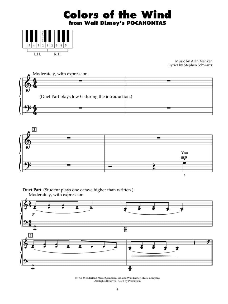 The Disney Princess Collection Volume 1 - 5 Finger Piano Book
