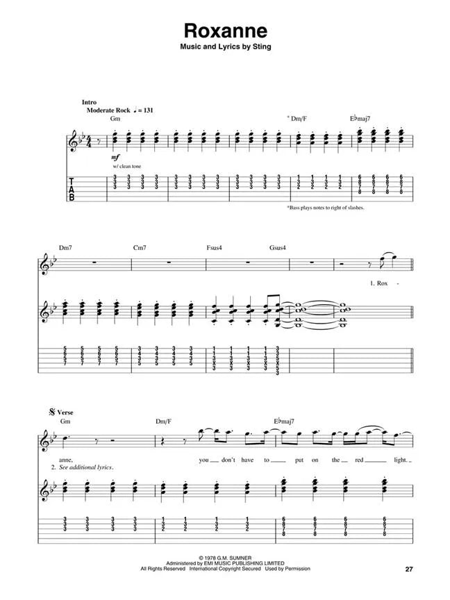 The Police Guitar Play Along Volume 85 Book/Ola