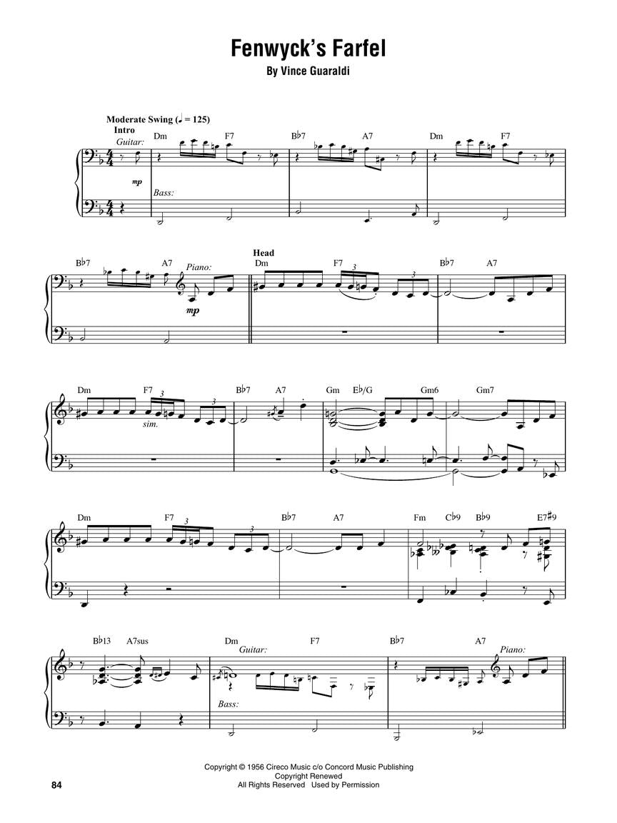 The Definitive Vince Guaraldi Piano Collection Book (31 Songs)