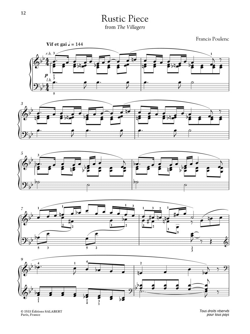 Bonjour Piano - Upper Intermediate Level Book