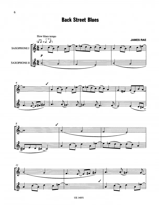 James Rae - Blue Saxophone Duets Book