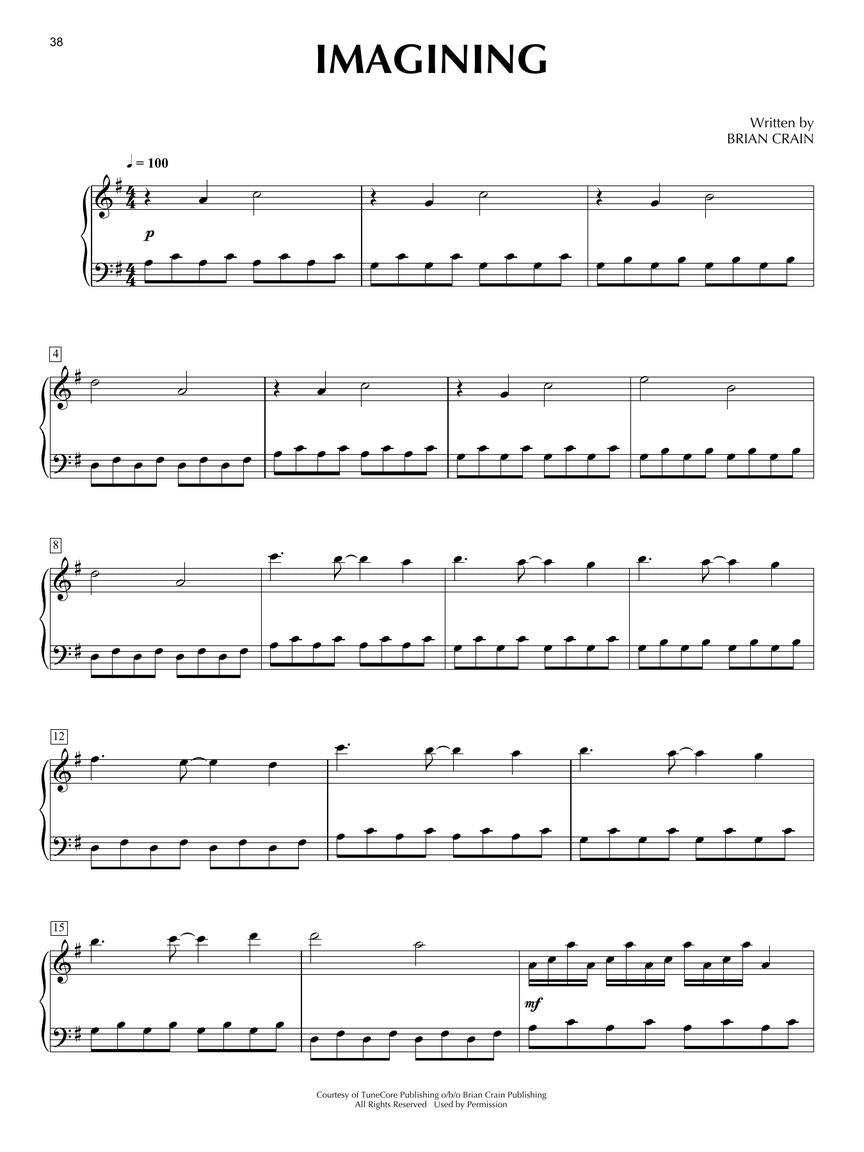 Brian Crain - Piano Sheet Music Collection Book