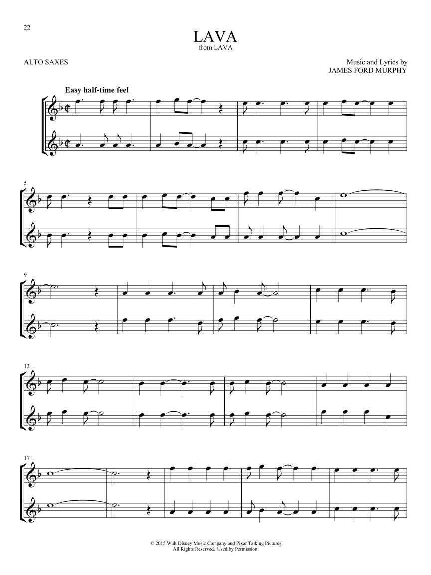 Disney Favorites For Two For 2 Alto Saxophones Book