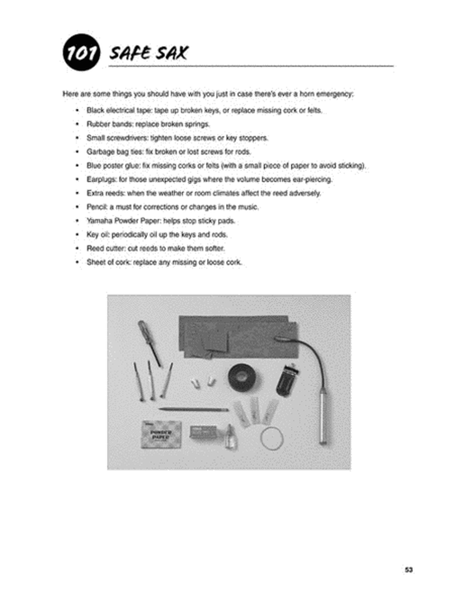 101 Saxophone Tips Book/Cd