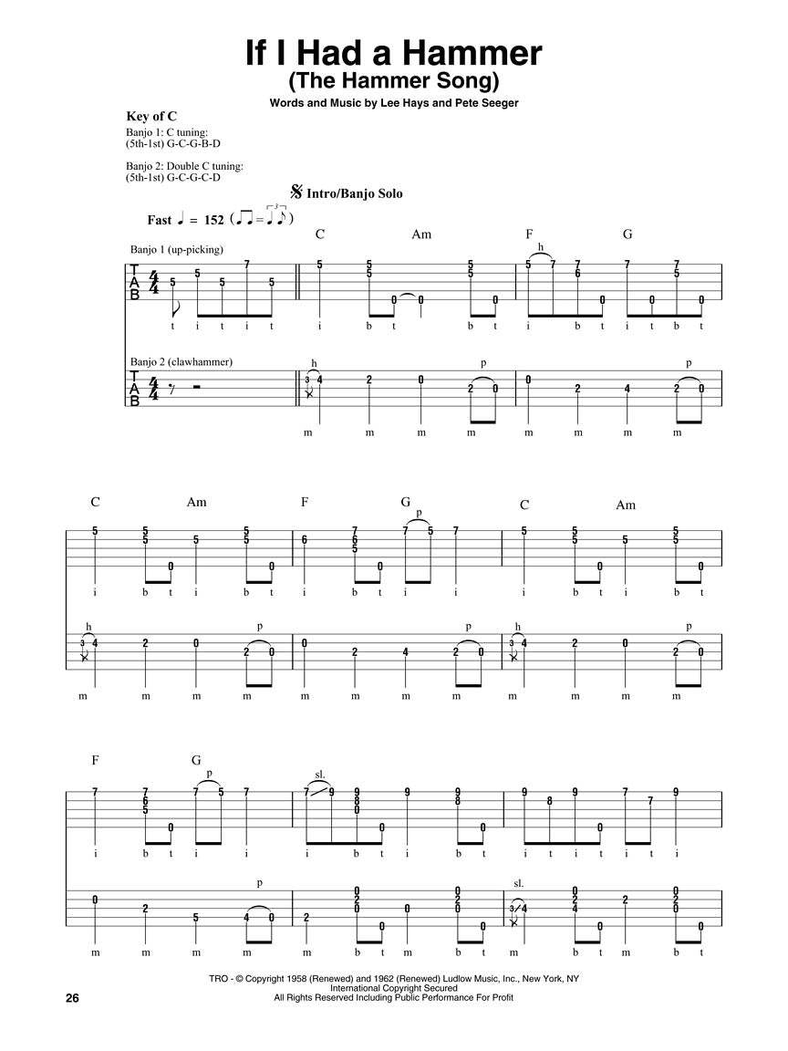 Pete Seeger Banjo Play Along Volume 5 Book/Cd