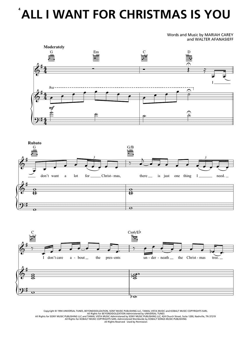 Christmas Sheet Music Anthology - Spiral Bound Piano/Vocal/Guitar Book