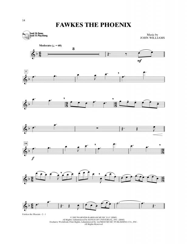 Harry Potter Instrumental Solos For Flute Bk/Ola