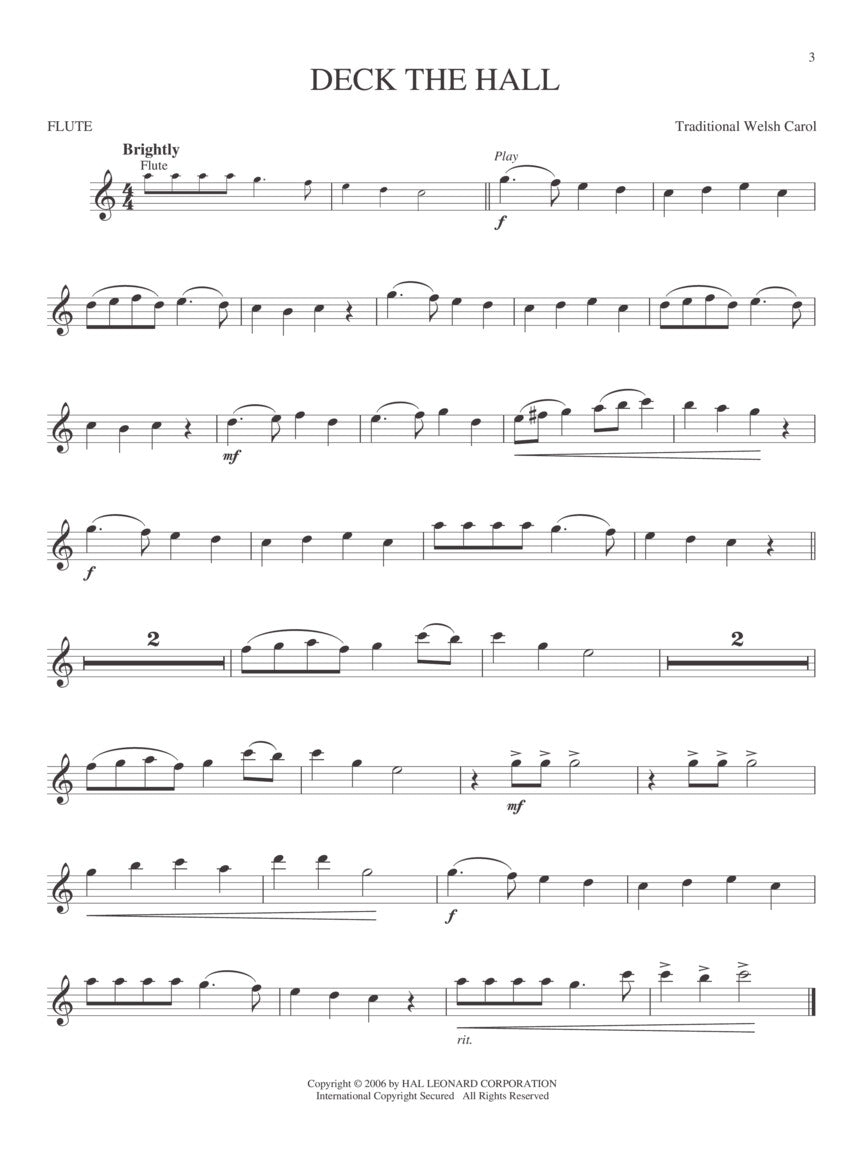 Christmas Carols For Flute Book/Ola