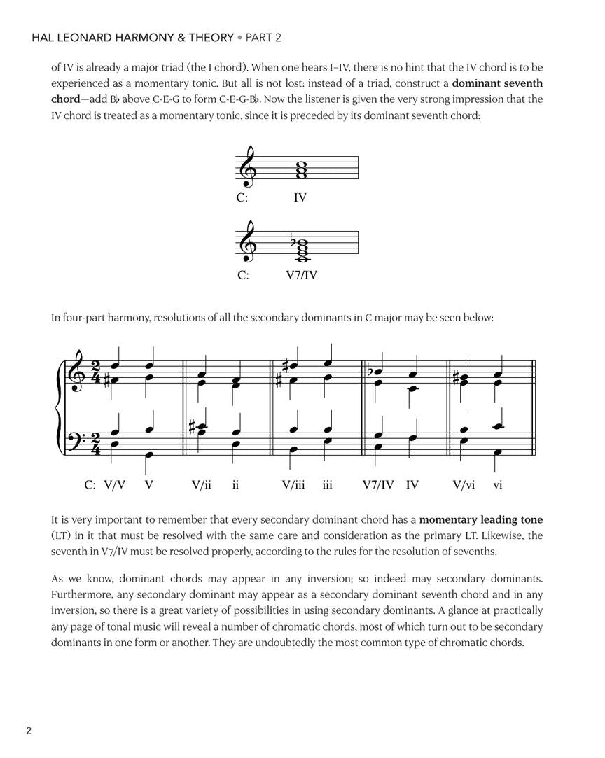 Hal Leonard Harmony & Theory Part 2 - Chromatic Book