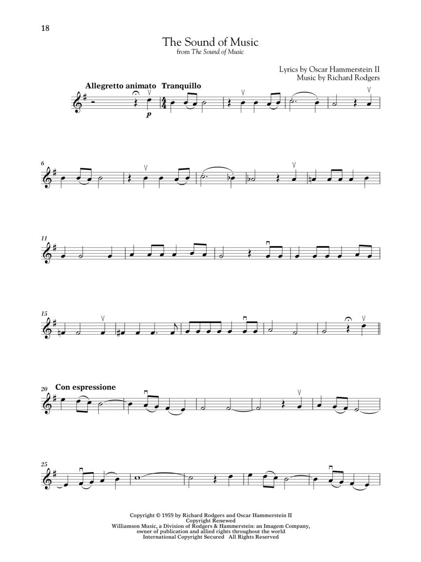 Broadway Songs for Classical Players - Violin Book/Ola
