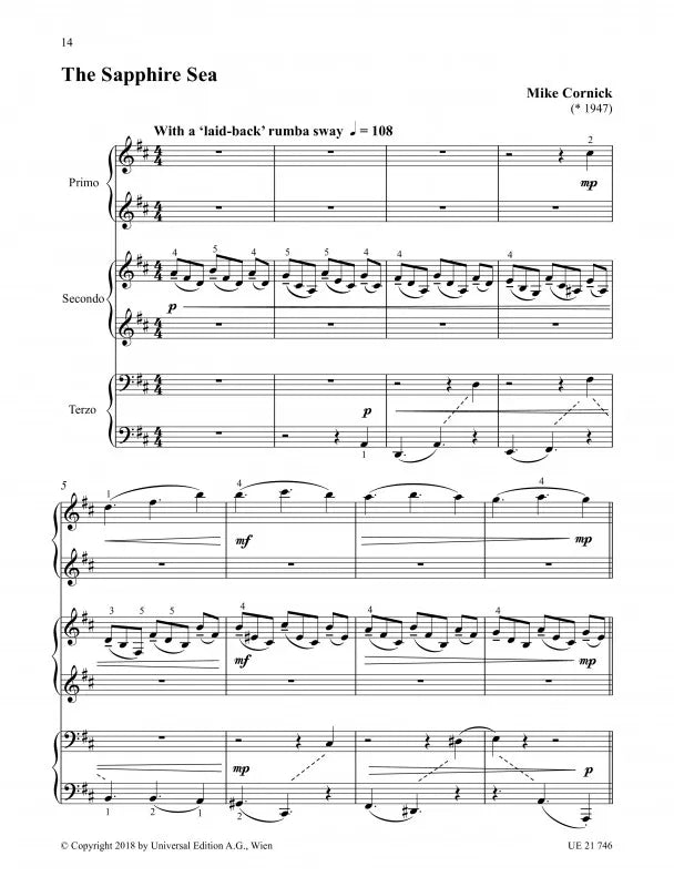 4 Afro-Caribbean Pieces for 6 Hands, 1 Piano Book
