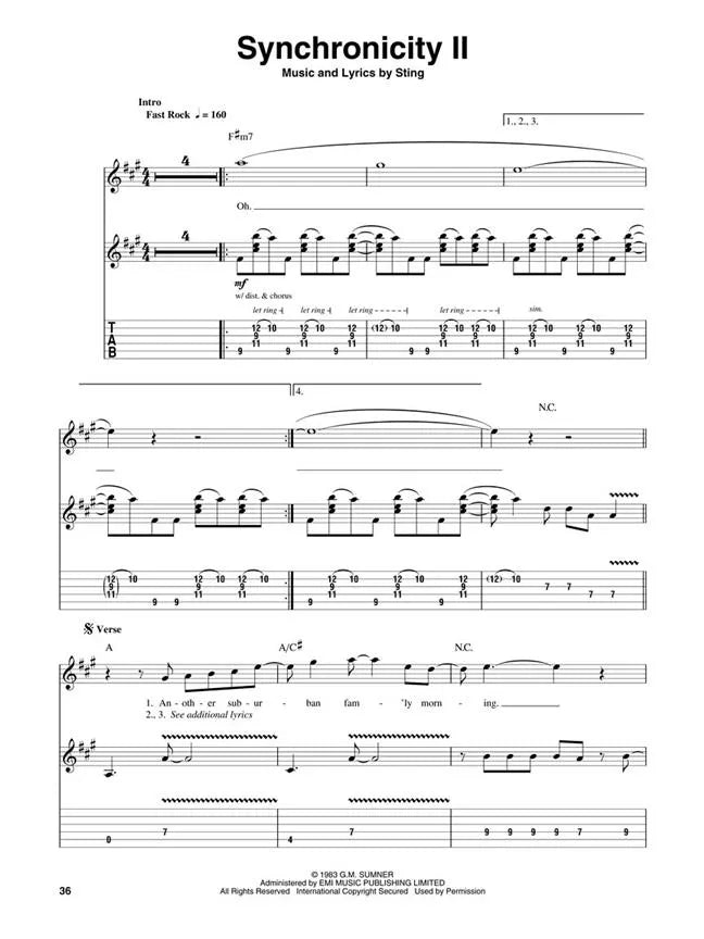 The Police Guitar Play Along Volume 85 Book/Ola