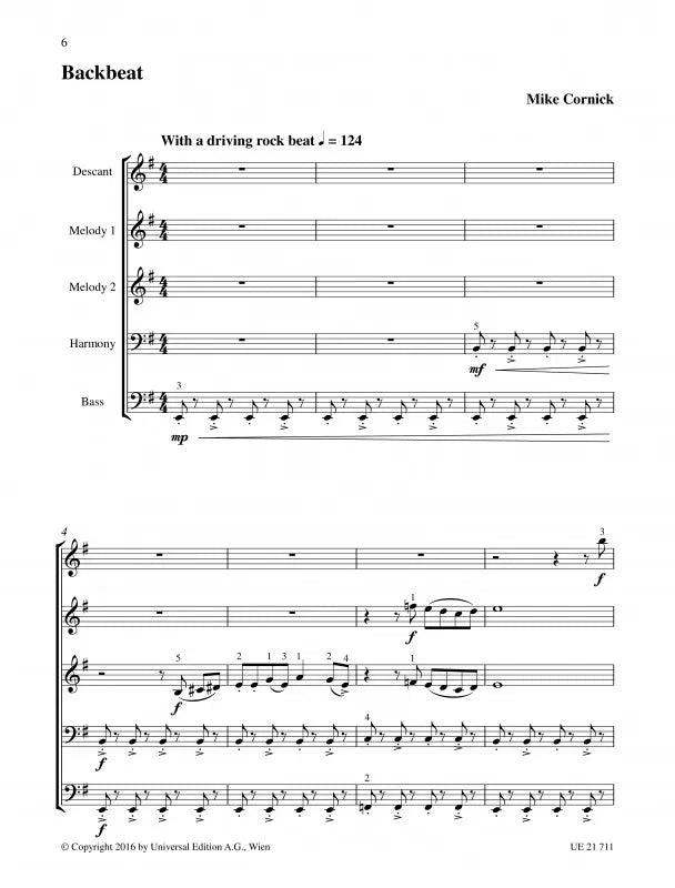 Mike Cornick - 5 Pieces For 5 Left Hands At 1 Piano Book