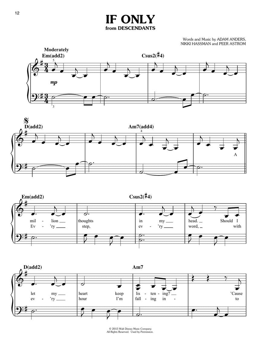 The Descendants - Easy Piano Collection Book