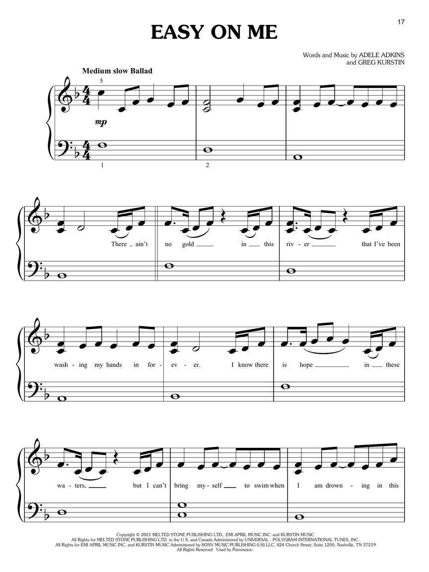 Best Of Adele For Big Note Piano 2Nd Edition