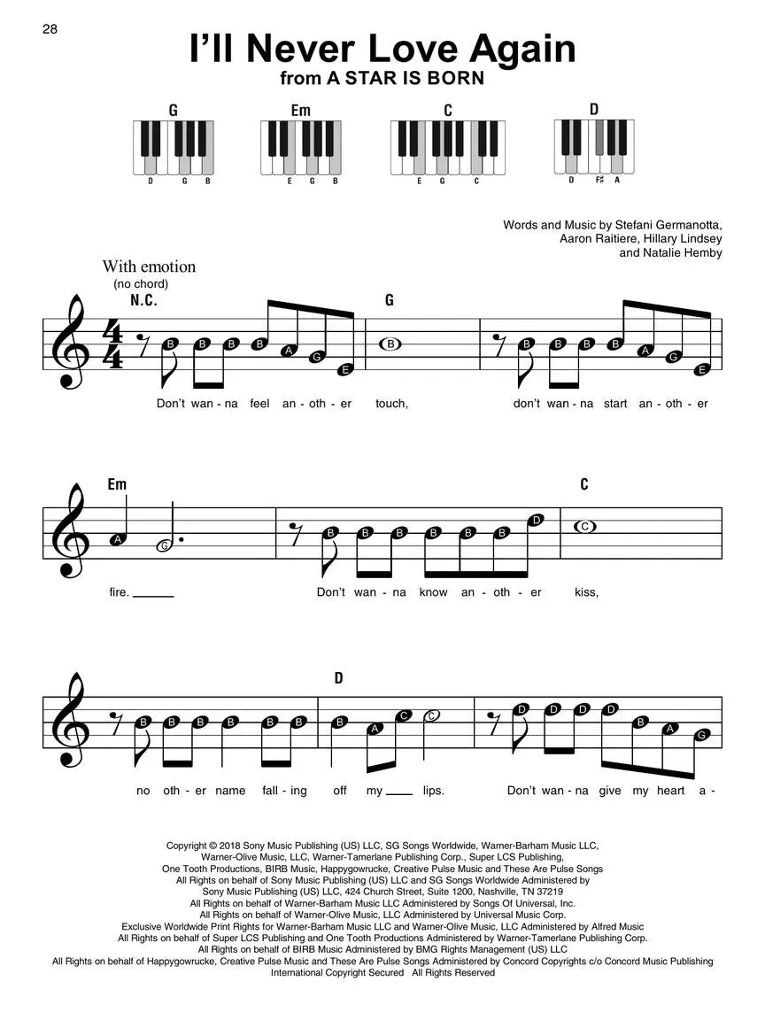 Lady Gaga Super Easy Songbook