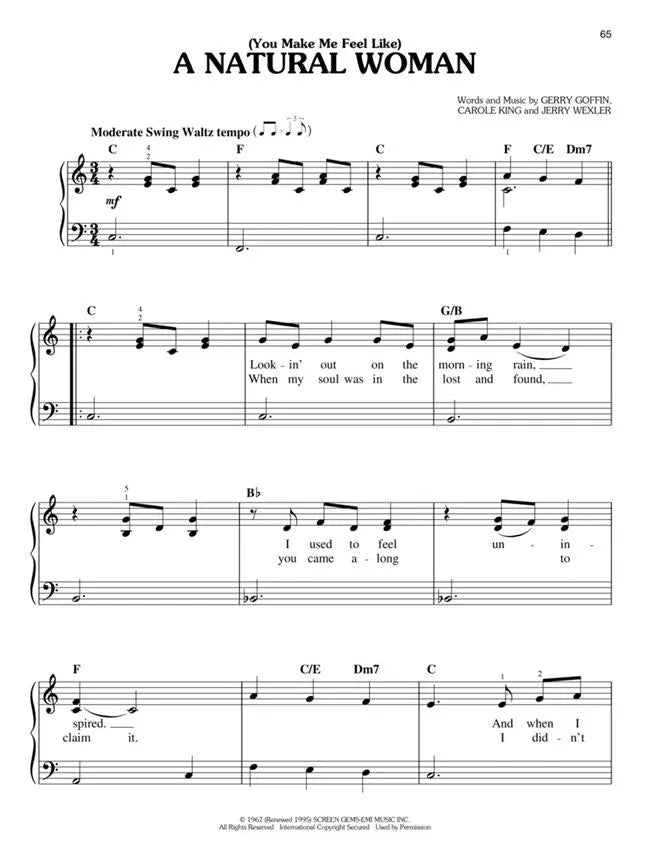 Carole King - Tapestry Easy Piano