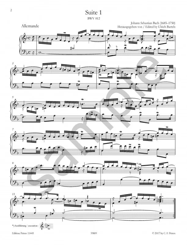 J.S Bach - French Suites BWV 812–817 and French Overture BWV 831 Piano Book