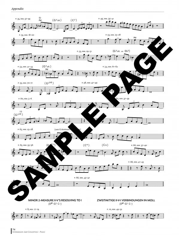 Intermediate Jazz Conception Piano Book/Ola