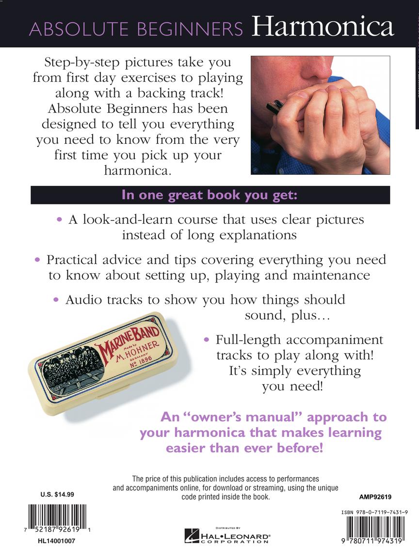 Absolute Beginners Harmonica Book/Cd