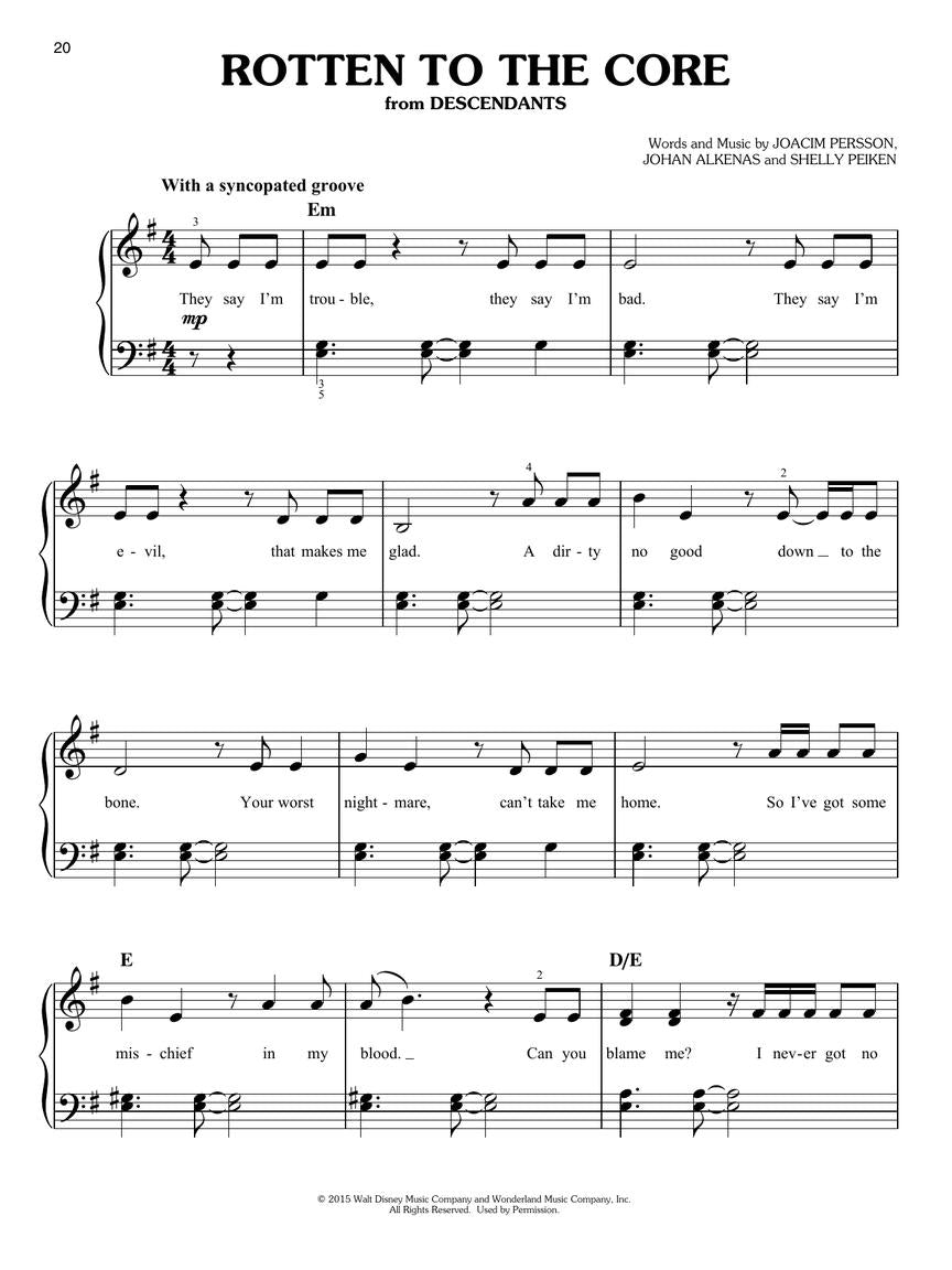The Descendants - Easy Piano Collection Book