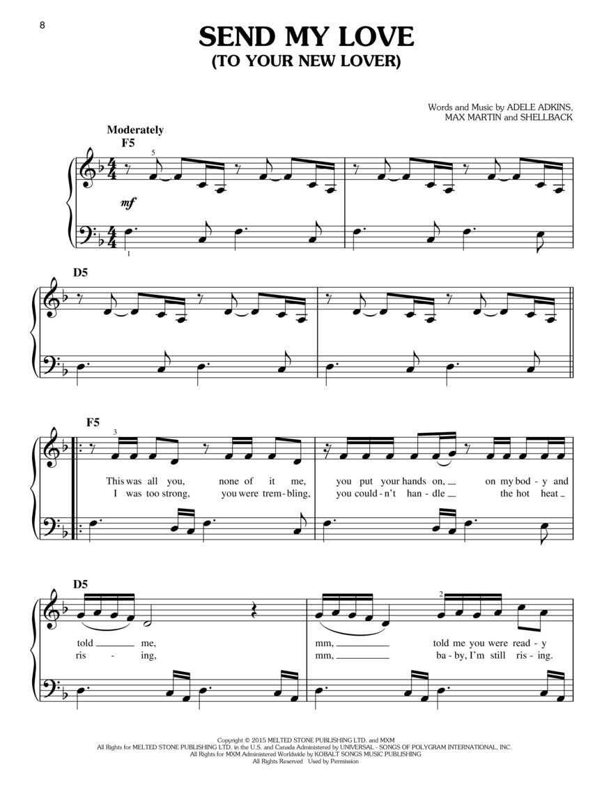Adele - 25 Easy Piano Songbook