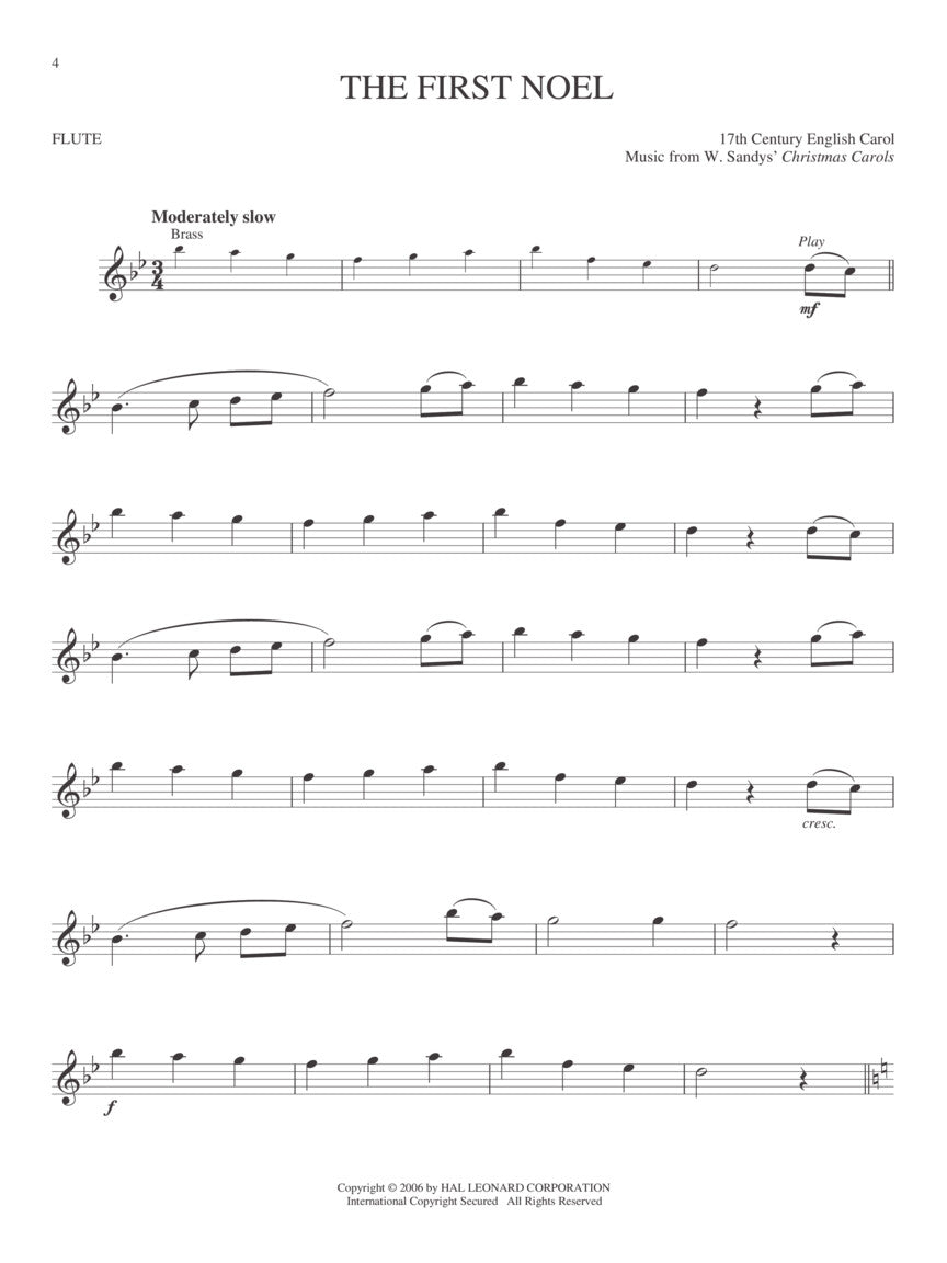 Christmas Carols For Flute Book/Ola