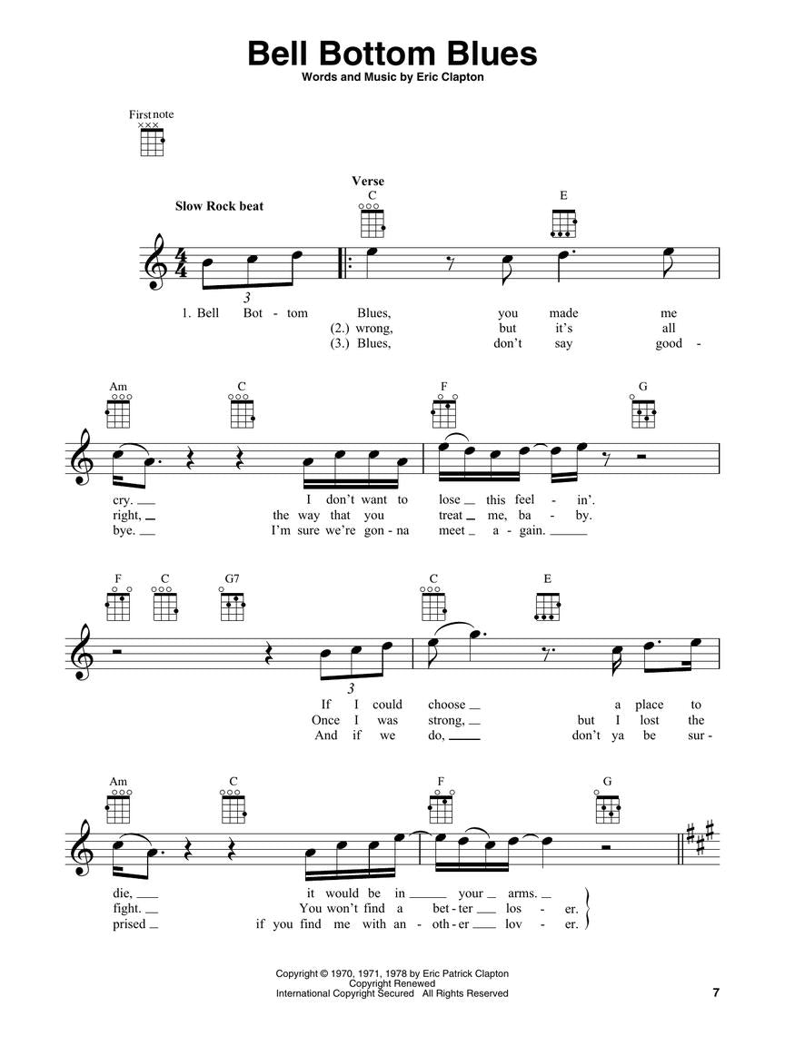 Eric Clapton For Ukulele Book (18 Songs)