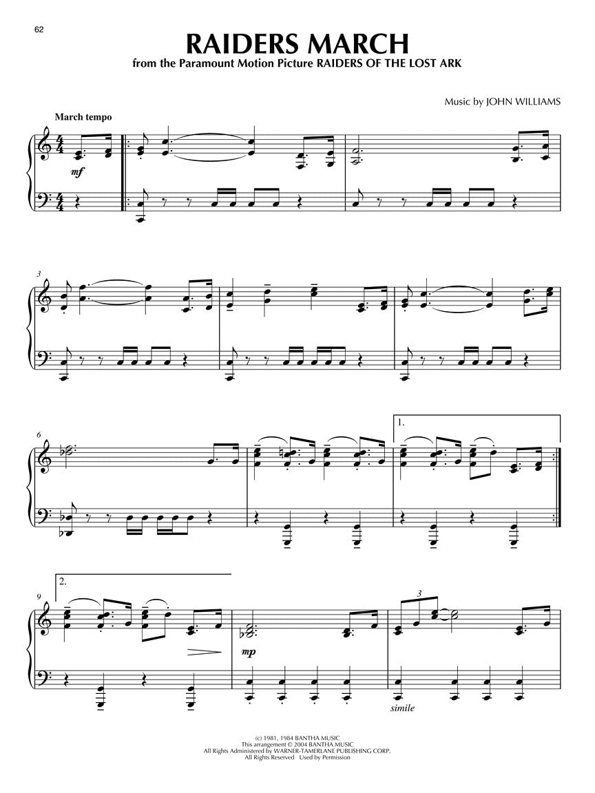 Great Themes For Piano Solo Book - Intermediate to Advanced
