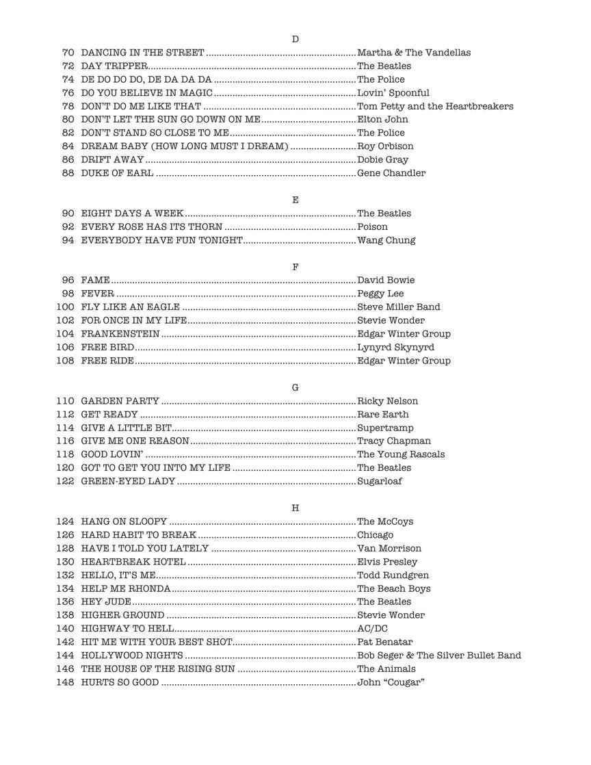 Real Rock Book Volume 1 - C Instruments (200 Songs)