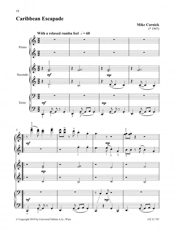 4 More Afro-Caribbean Pieces for 6 Hands, 1 Piano Book