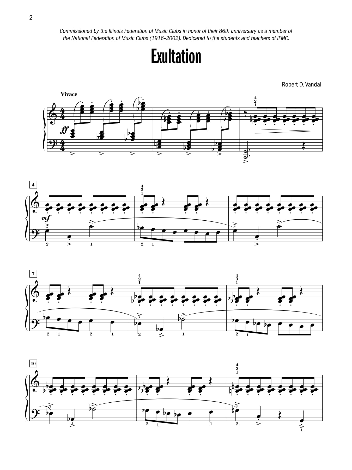 Vandall - Celebrated Virtuosic Piano Solos - Book 5