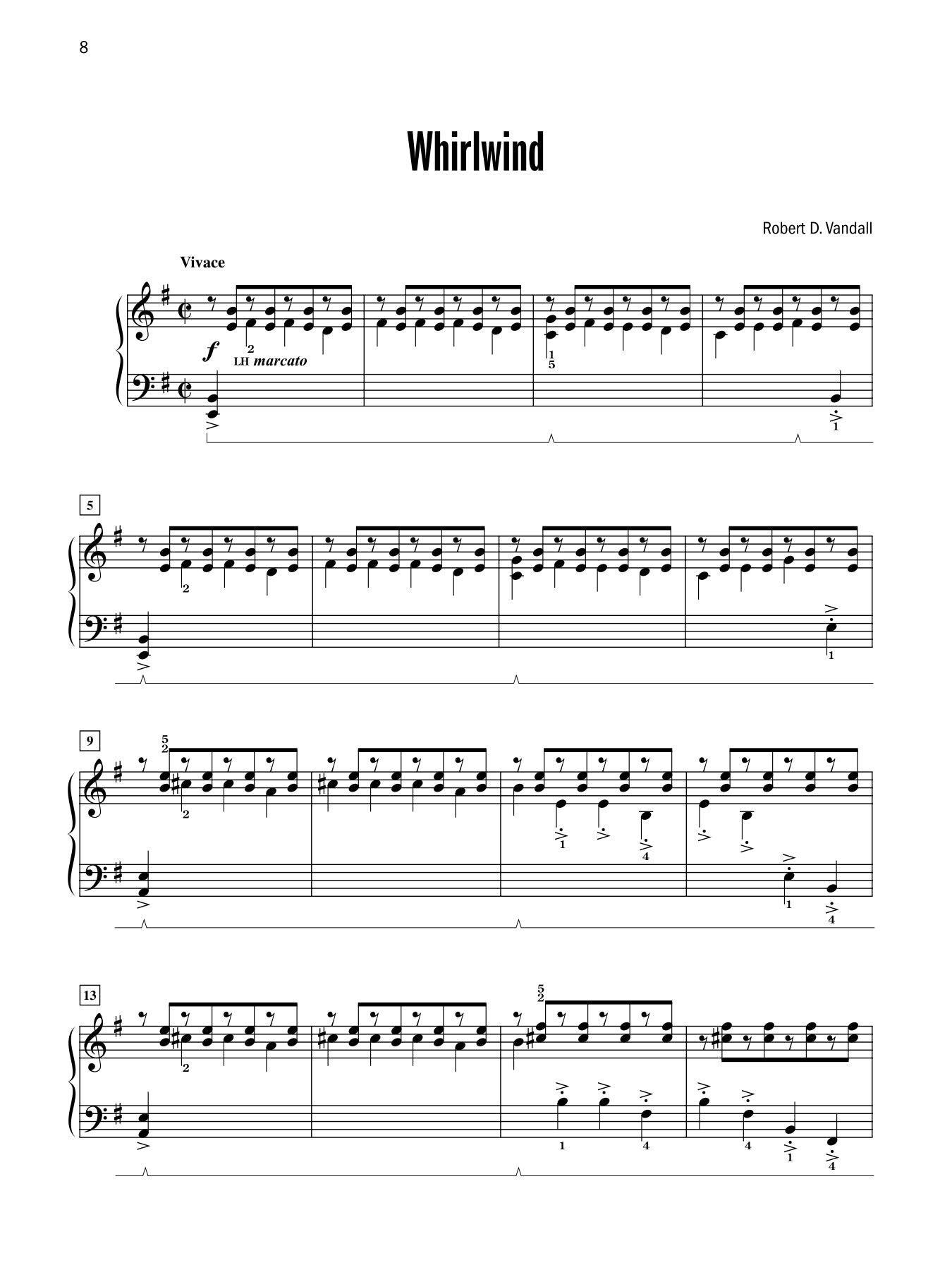 Vandall - Celebrated Virtuosic Piano Solos - Book 5
