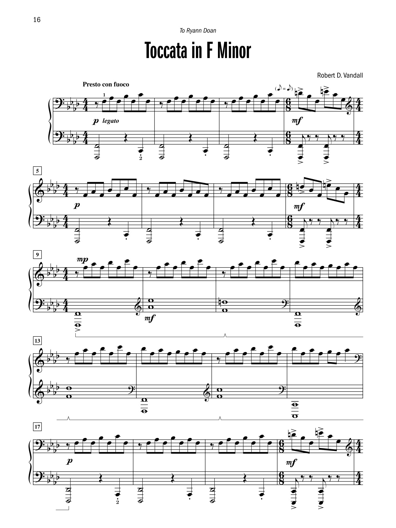 Vandall - Celebrated Virtuosic Piano Solos - Book 5