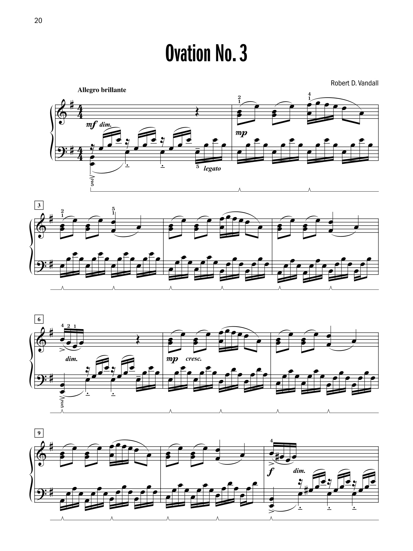 Vandall - Celebrated Virtuosic Piano Solos - Book 5