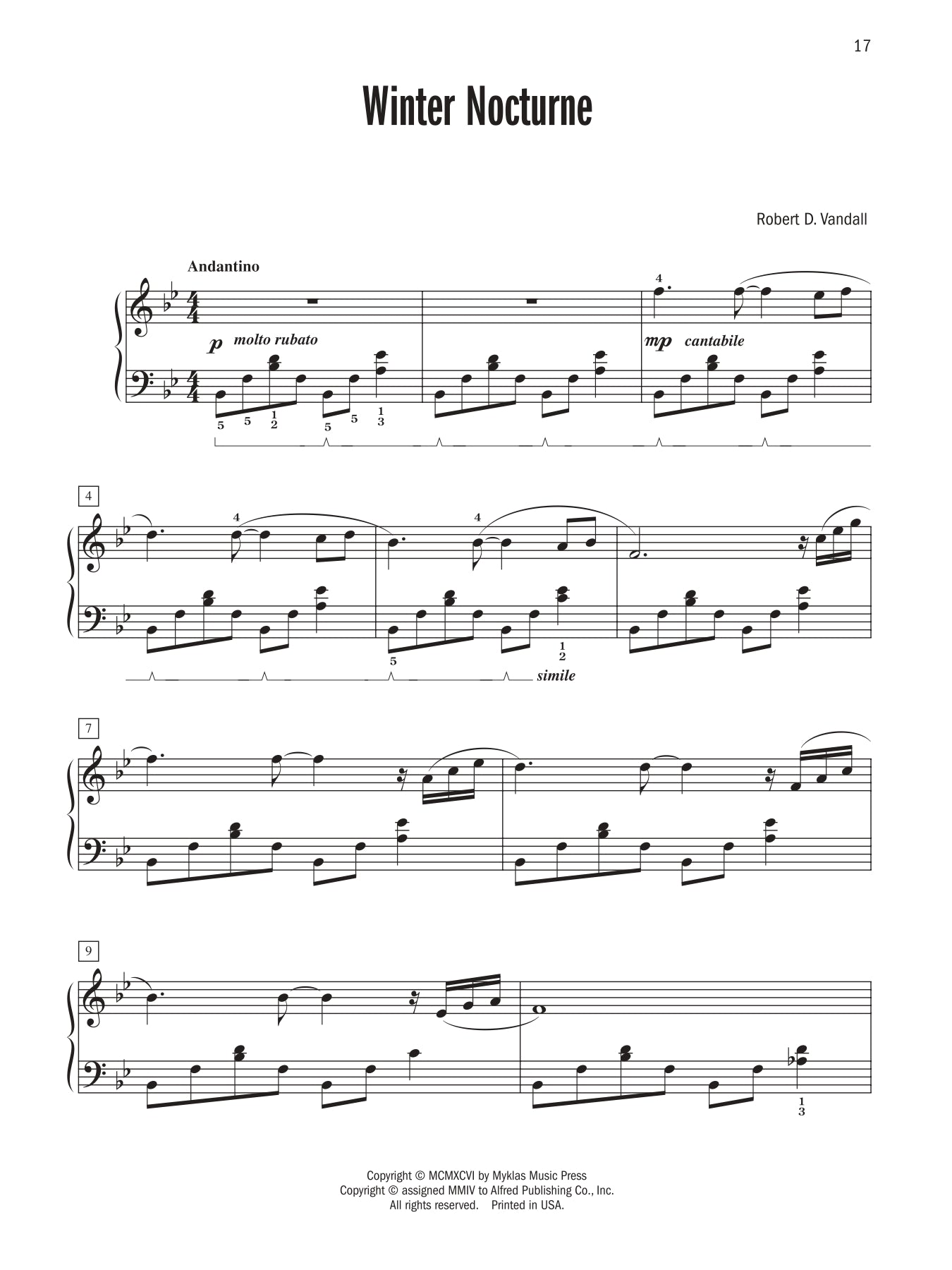 Vandall - Celebrated Piano Solos - Book 5