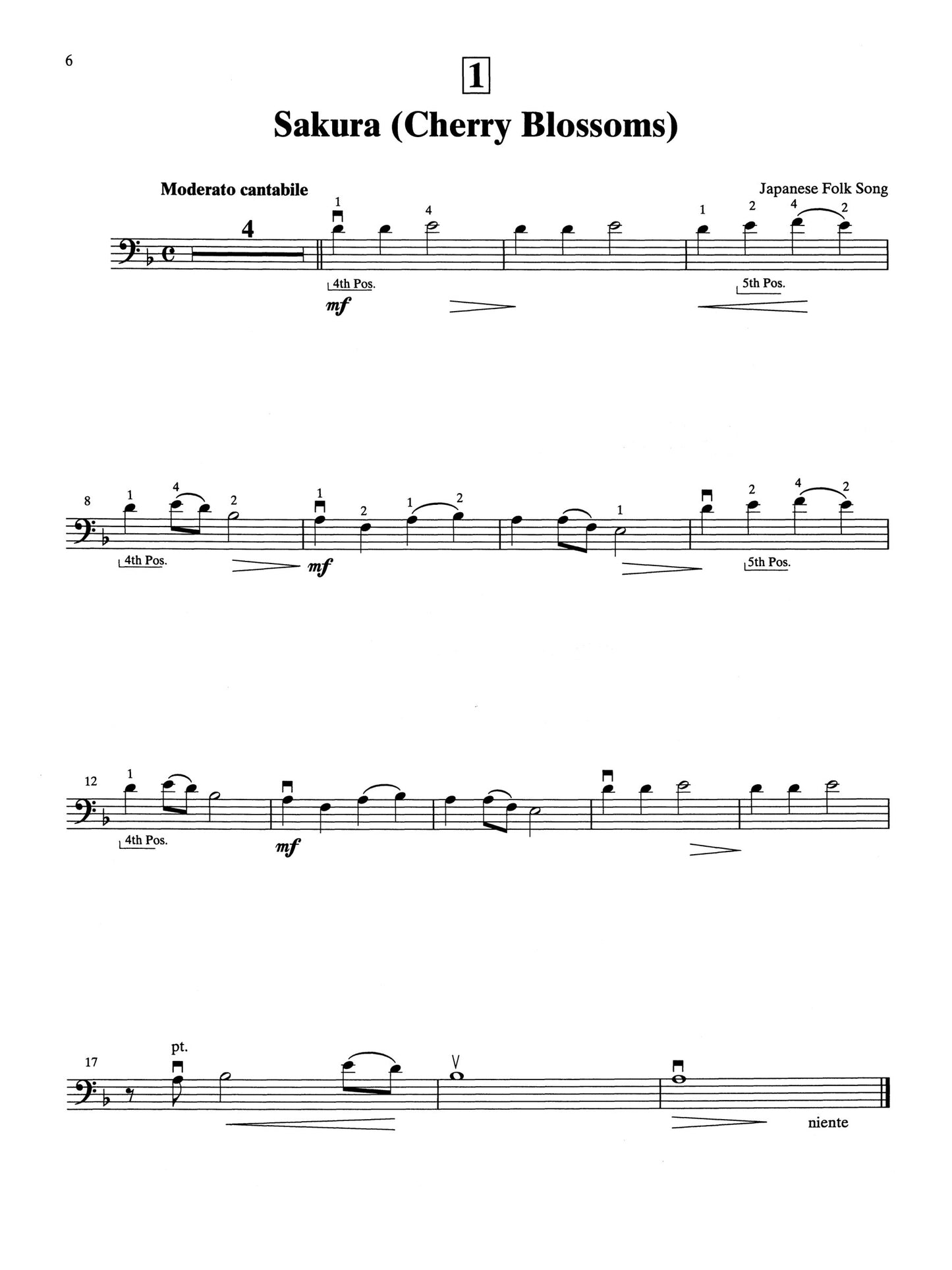 Suzuki Bass School - Volume 2 Double Bass Part Book