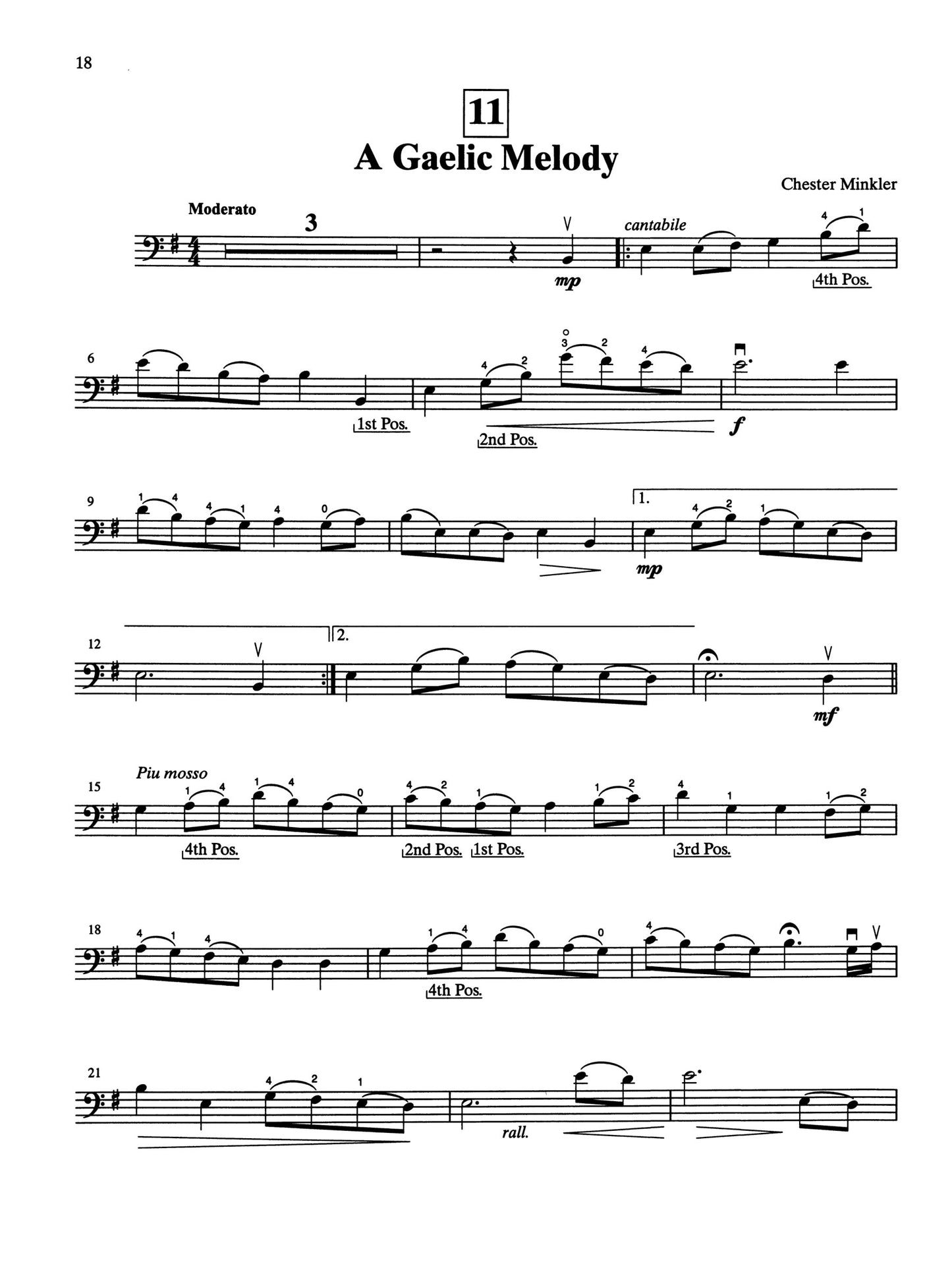 Suzuki Bass School - Volume 3 Double Bass Part Book