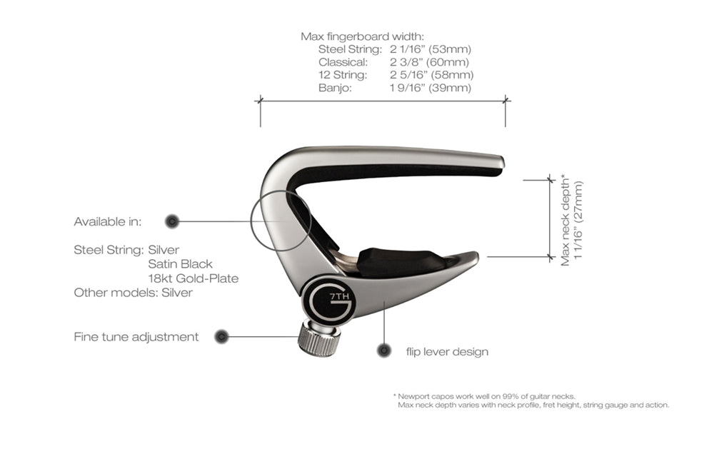 G7th Newport Partial Guitar Capo Style 3