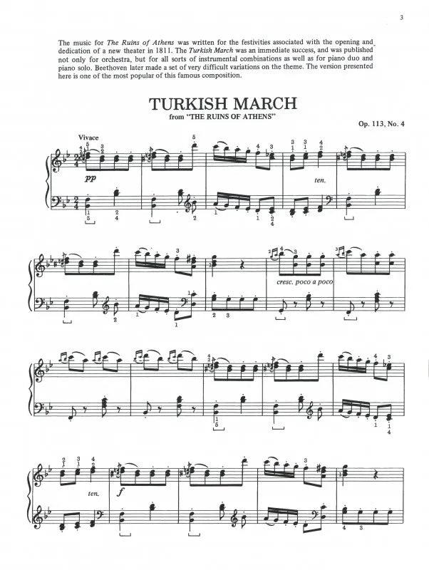 Beethoven - 13 Of His Most Popular Piano Pieces Book