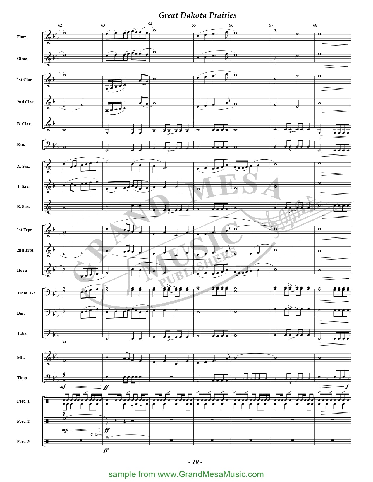 Great Dakota Prairies - Concert Band Score/Parts