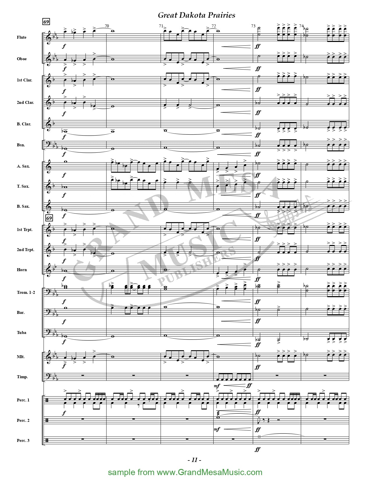 Great Dakota Prairies - Concert Band Score/Parts