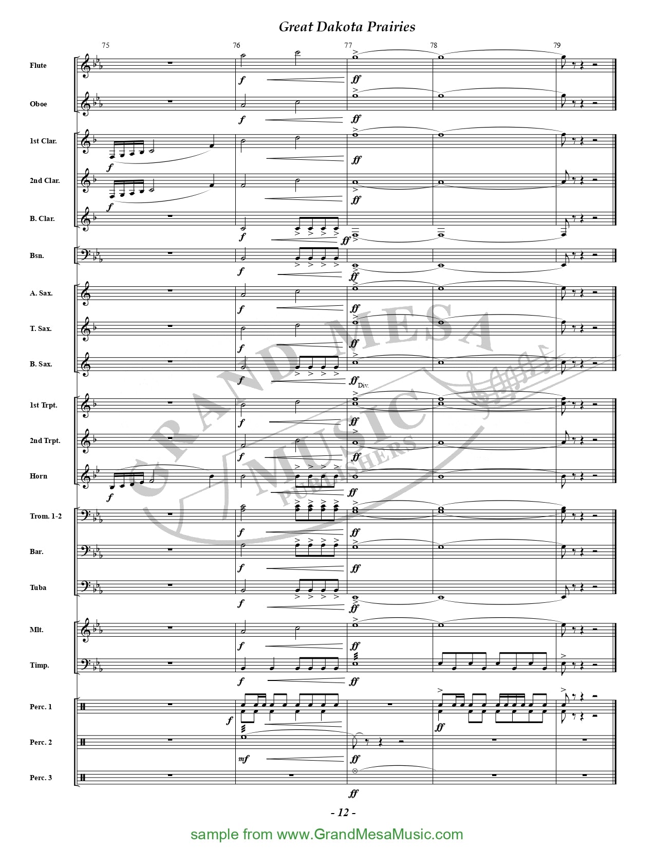 Great Dakota Prairies - Concert Band Score/Parts