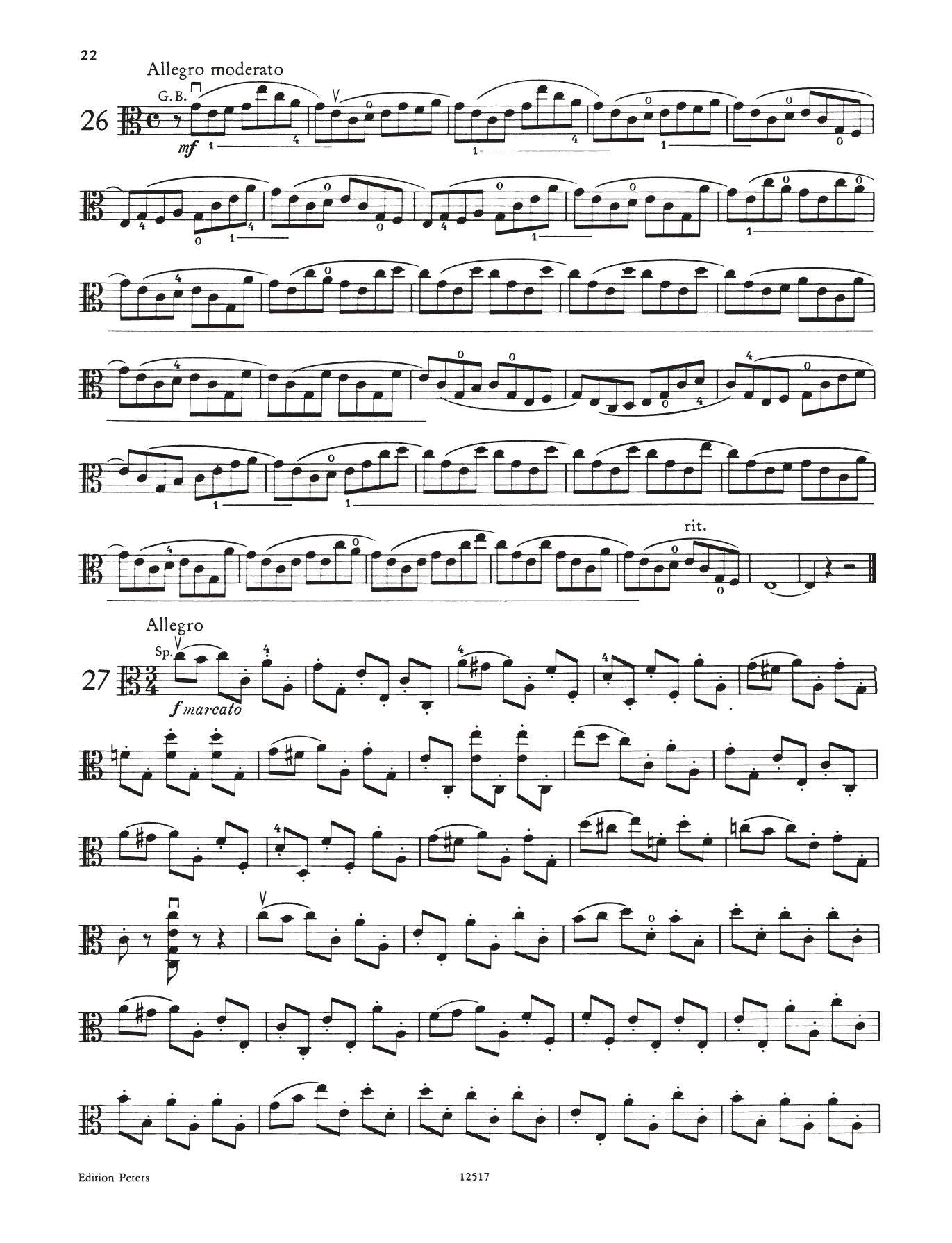 Wohlfahrt - 60 Studies Op 45 For Viola Book